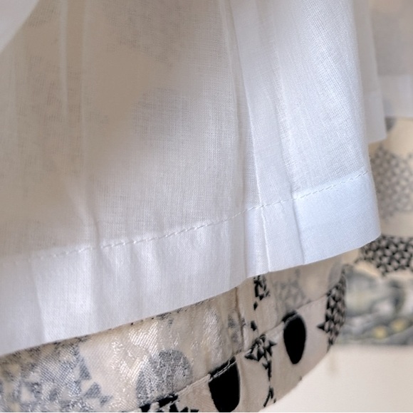 One of a kind spring coat floral cute imported ivory black lace details XS - Picture 10 of 15